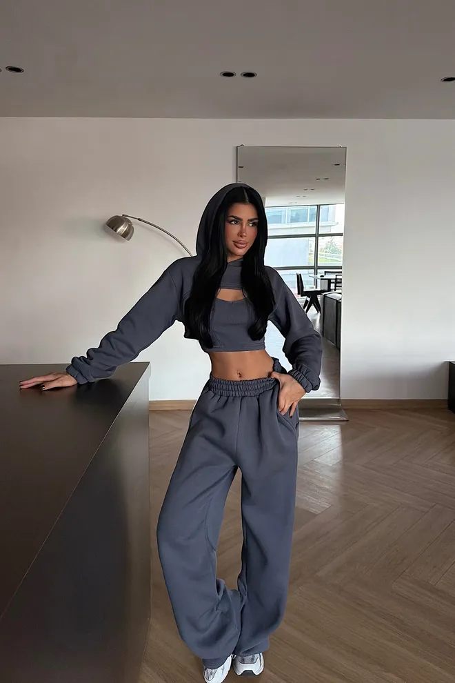 EYYO ATELIER Grey Casual Sport Sexy Suit Wholesale Clothing 1