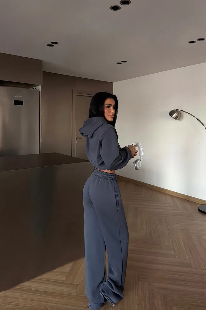 EYYO ATELIER Grey Casual Sport Sexy Suit Wholesale Clothing Spring