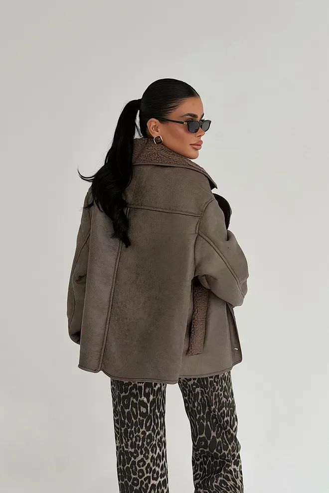 EYYO ATELIER Hnedá Dvojradová Bunda Veľkoobchod s oblečením Doma