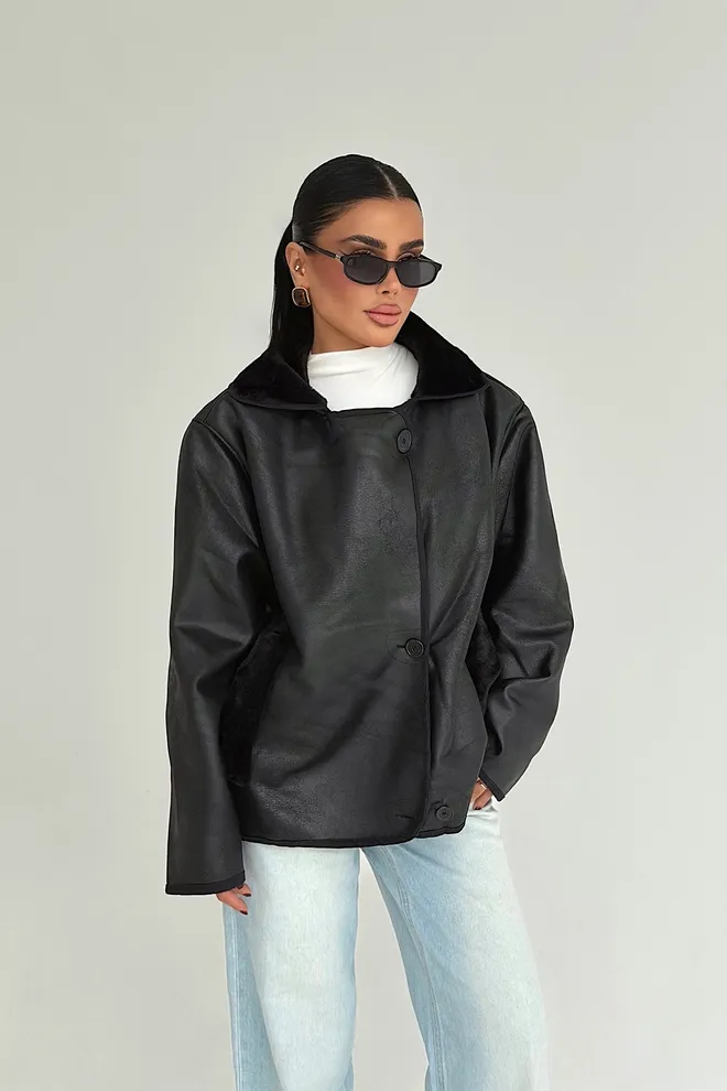 EYYO ATELIER Preto Blazer Single Breasted Jaqueta Roupas por atacado Modesto