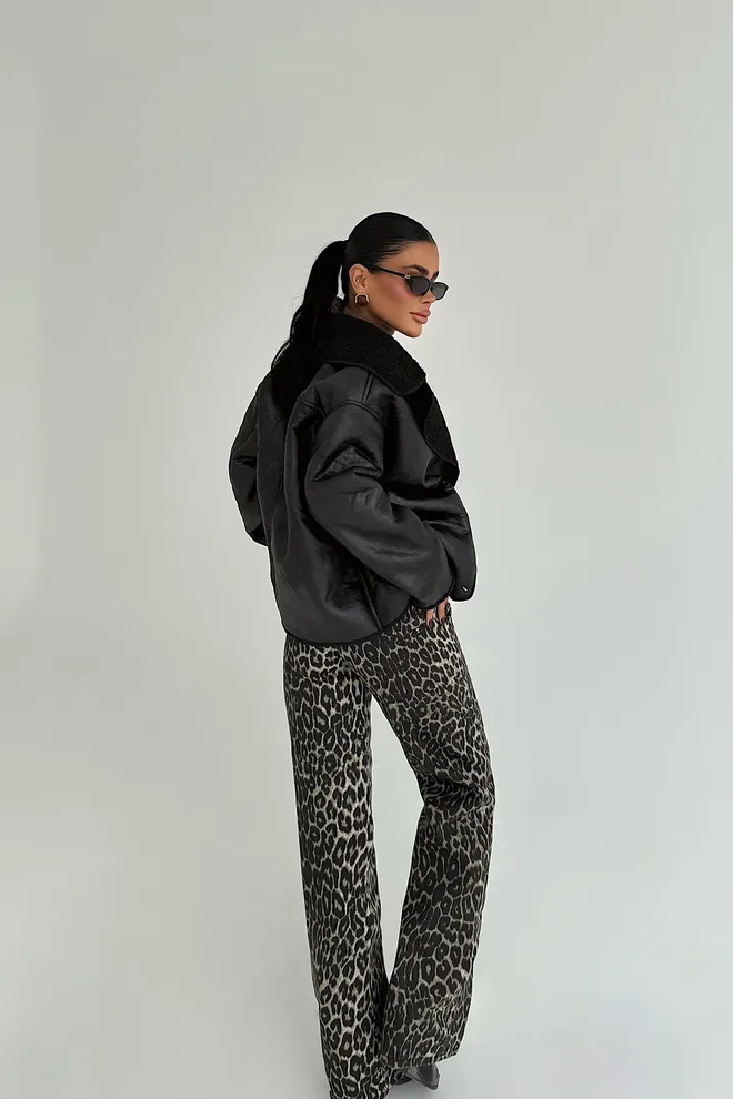 EYYO ATELIER Čierna Dvojradová Bunda Bunda Veľkoobchod s oblečením Práca