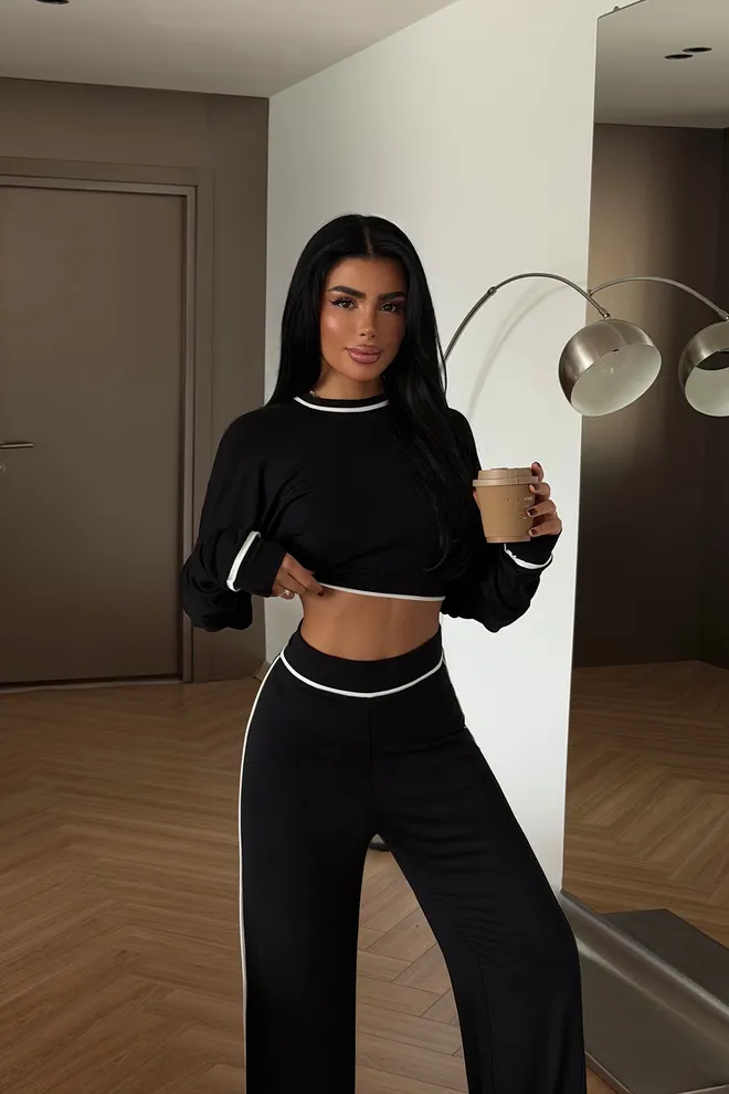 EYYO ATELIER Čierny Neformálny Športový Oblek Veľkoobchod s oblečením 1