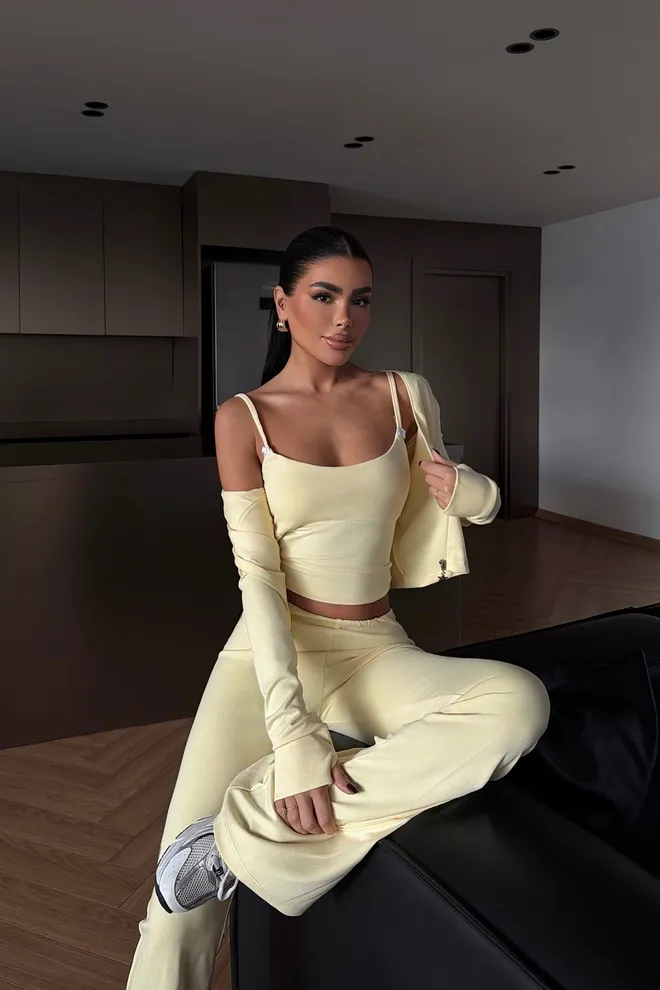 EYYO ATELIER Yellow Slim Fit Elegant Suit Wholesale Clothing 1