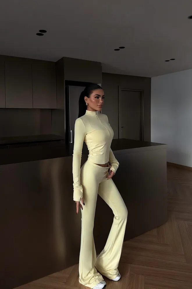 EYYO ATELIER Yellow Slim Fit Elegant Suit Wholesale Clothing Lounge