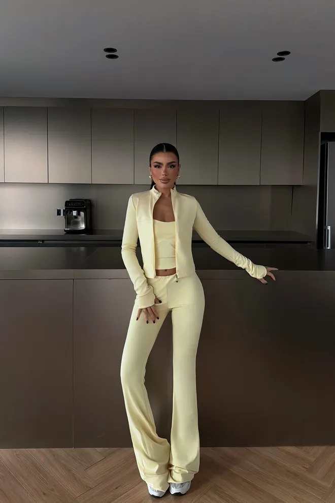 EYYO ATELIER Yellow Slim Fit Elegant Suit Wholesale Clothing Casual