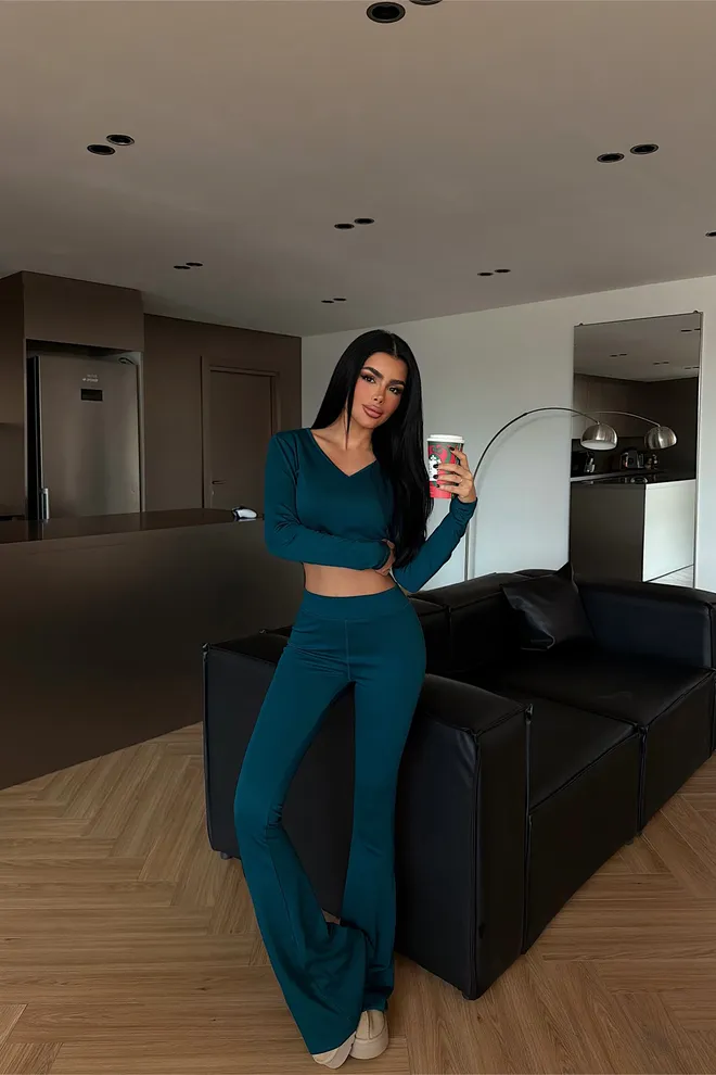 EYYO ATELIER Traje Azul Ajustado Sexy Casual Ropa al por mayor Casual