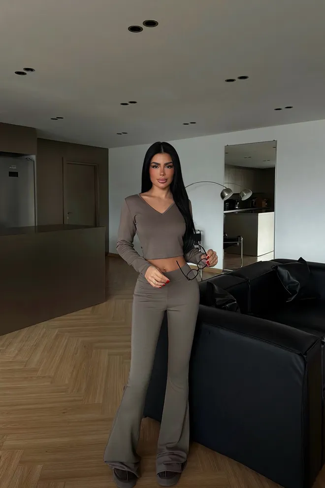 EYYO ATELIER Brown Casual Sport Elegant Suit Wholesale Clothing 1