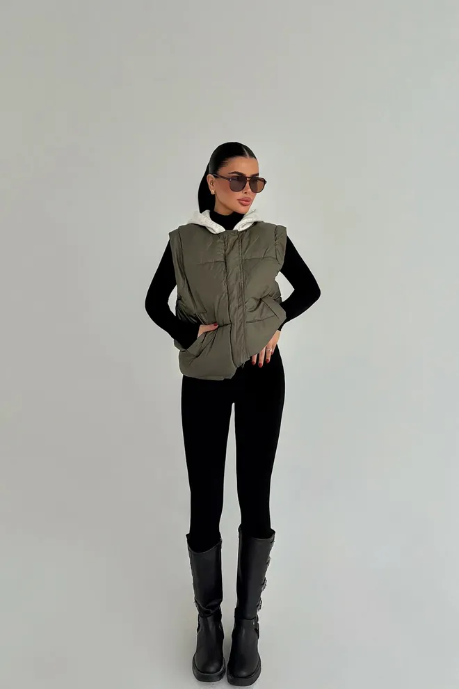 EYYO ATELIER Chaleco Verde Casual Deporte Ropa De Calle Ropa al por mayor Casual