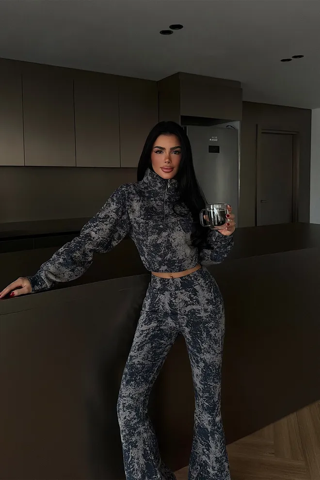 EYYO ATELIER Mix Color Suit Slim Fit Palazzo Flare Leg Wholesale Clothing Lounge