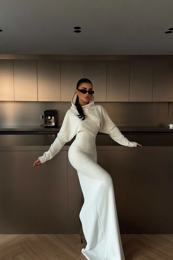 EYYO ATELIER Vestito Bodycon Bianco Sexy Elegante Formale Abbigliamento all'ingrosso 1