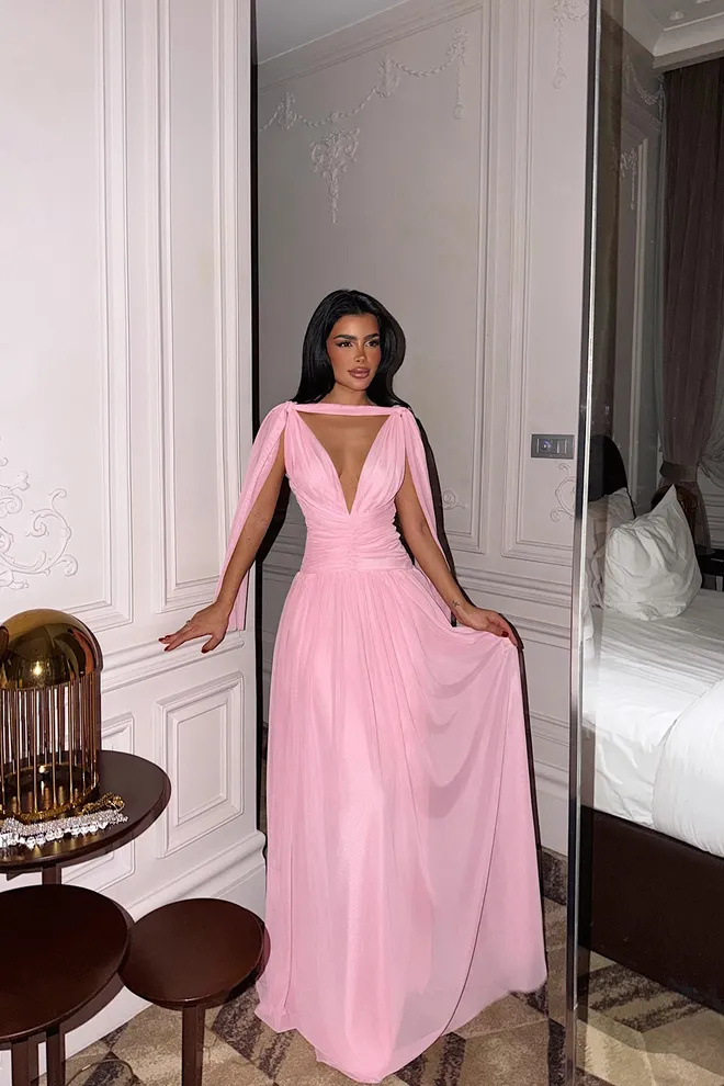 EYYO ATELIER Vestido Rosa Elegante Fit And Flare Ropa al por mayor Sexy