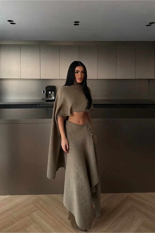 EYYO ATELIER Khaki Sexy Elegant Formal Suit Wholesale Clothing Birthday