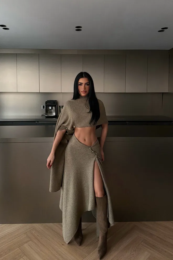 EYYO ATELIER Mink Suzette Knit Suit Wholesale Clothing 0