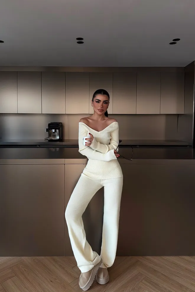 EYYO ATELIER Set Casual Elegant Bej Îmbrăcăminte cu ridicata 1