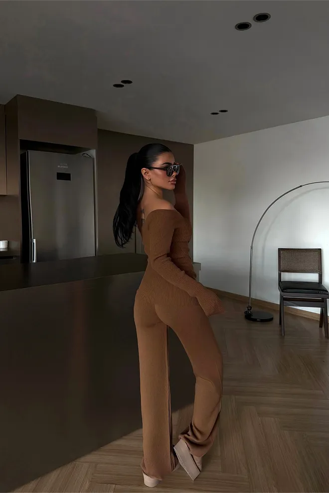 EYYO ATELIER Set Palazzo Maro Elegant Îmbrăcăminte cu ridicata Primăvară