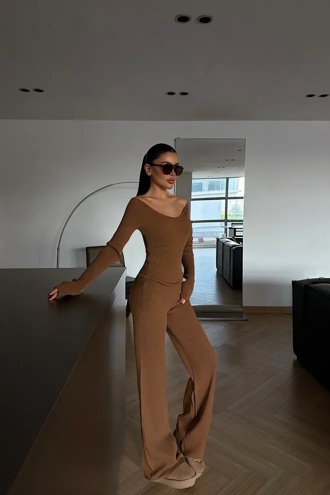 EYYO ATELIER Set Palazzo Maro Elegant Îmbrăcăminte cu ridicata Casual