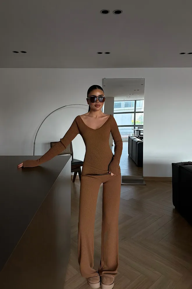 EYYO ATELIER Set Palazzo Maro Elegant Îmbrăcăminte cu ridicata 1