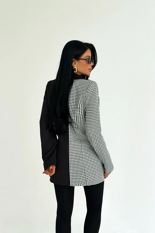 EYYO ATELIER Siyah Resmi Dar Kalıp Tek Düğmeli Ceket Toptan Giyim İş