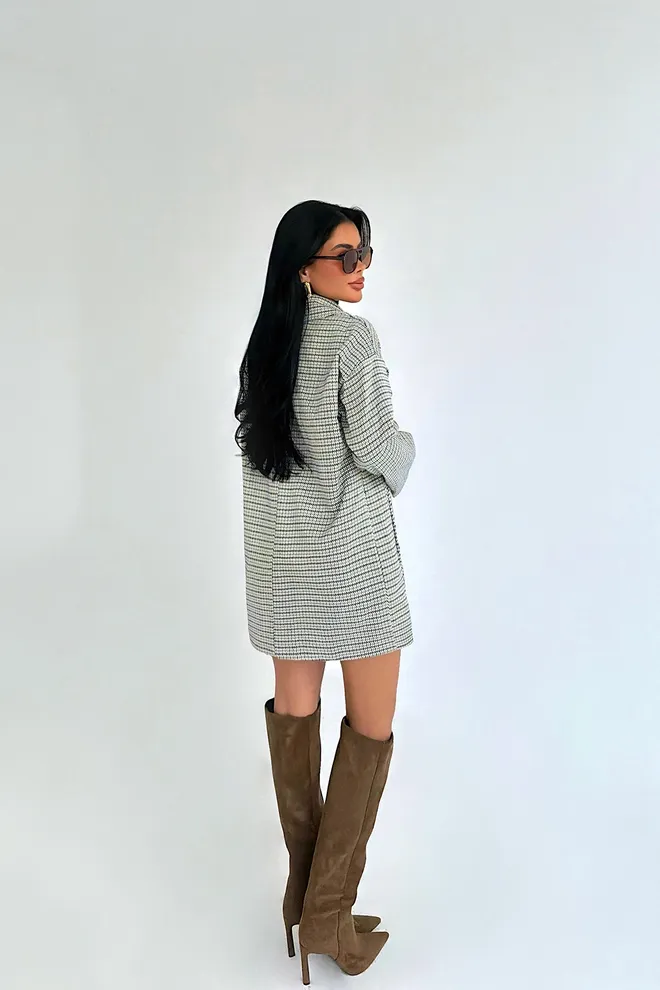 EYYO ATELIER Black Elegant Double Breasted Blazer Jacket Wholesale Clothing Work