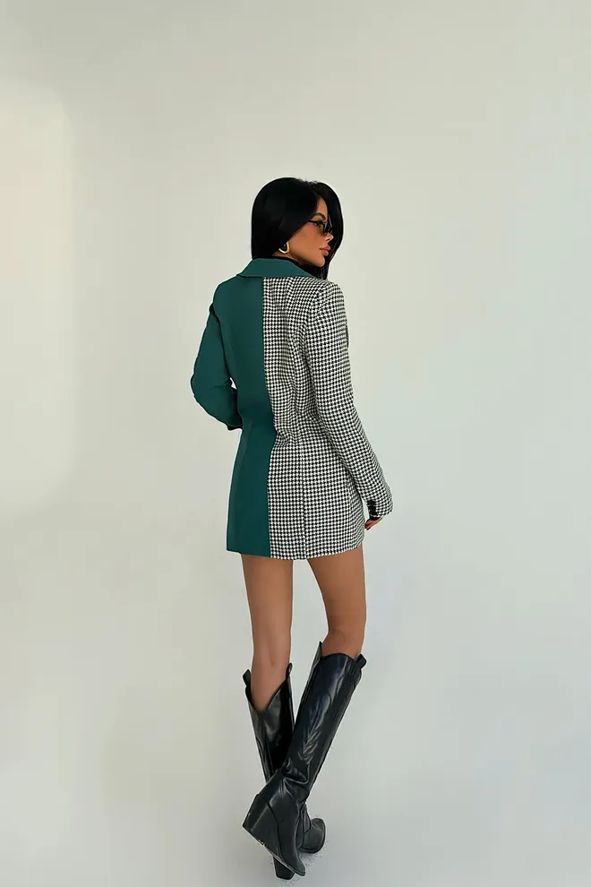 EYYO ATELIER Green Formal Vintage Single Breasted Jacket Wholesale Clothing Work