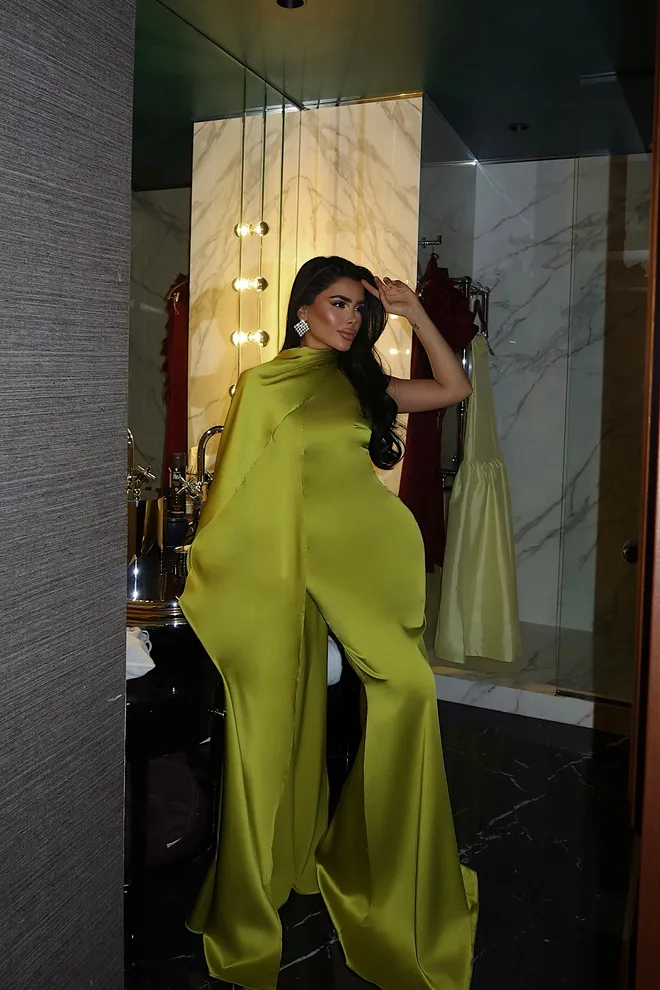 EYYO ATELIER Green Elegant Glam Formal Sheath Dress Wholesale Clothing 1