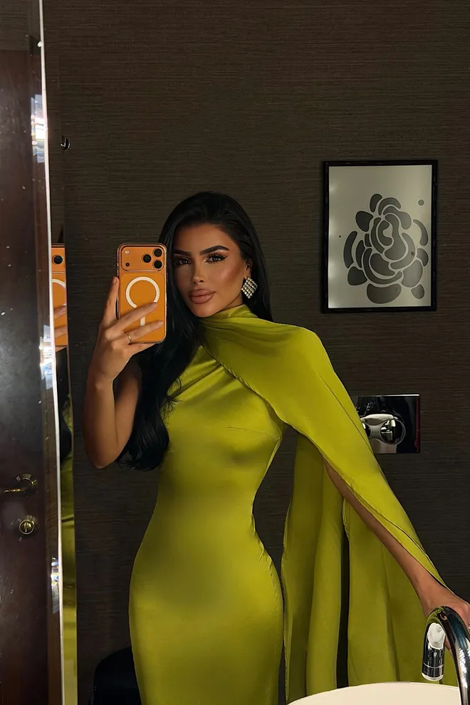 EYYO ATELIER Πράσινο Κομψό Glam Επίσημο Φόρεμα Θήκη Χονδρικό εμπόριο ενδυμάτων Επίσημο