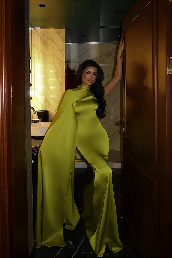 EYYO ATELIER Green Elegant Glam Formal Sheath Dress Wholesale Clothing Spring