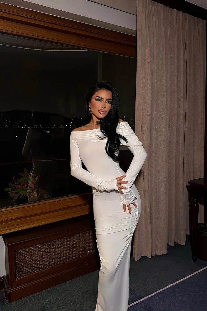 EYYO ATELIER White Sexy Elegant Formal Glam Bodycon Dress Wholesale Clothing 1