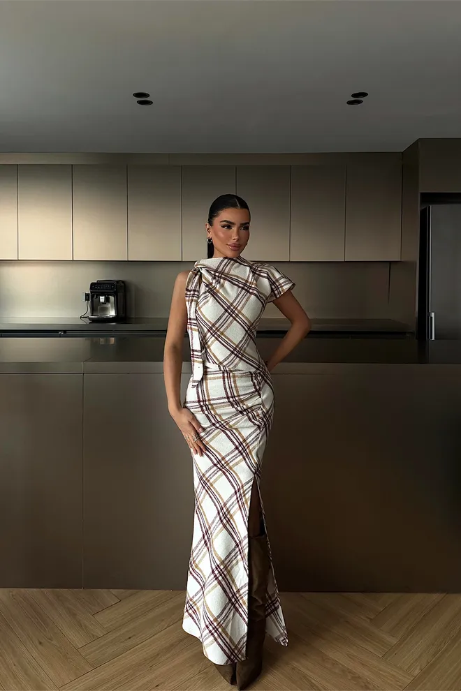 EYYO ATELIER Vestido Blanco Elegante Formal Vintage Ceñido Ropa al por mayor Antiguo