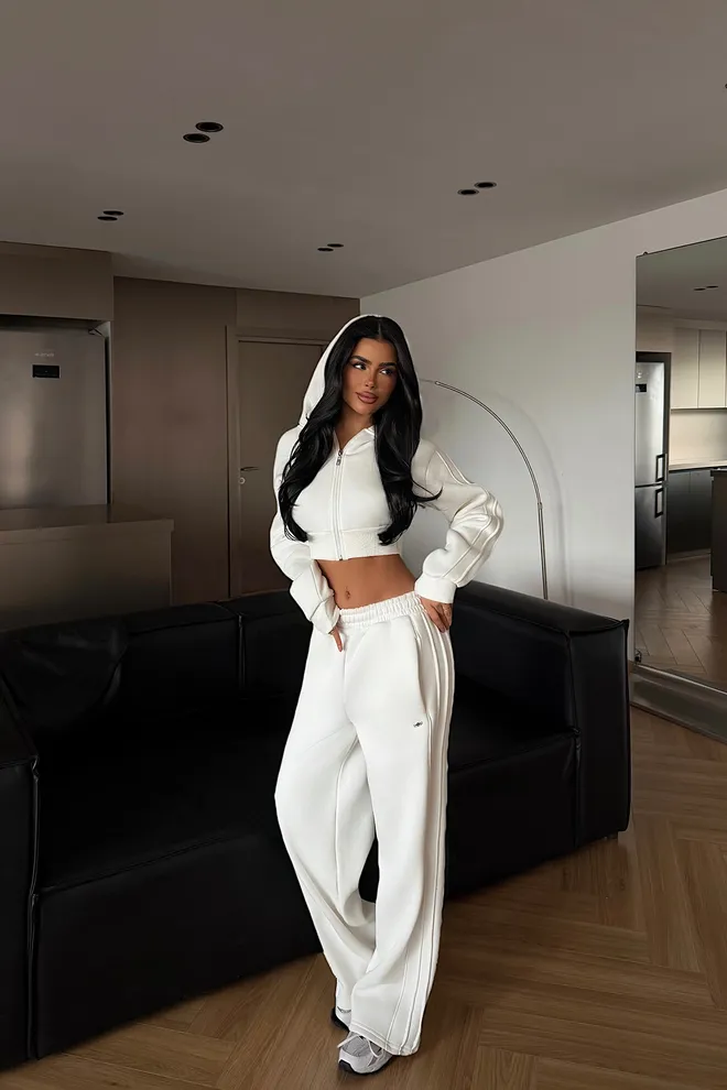 EYYO ATELIER Conjunto Blanco Casual Deportivo Jogger Ropa al por mayor Casual