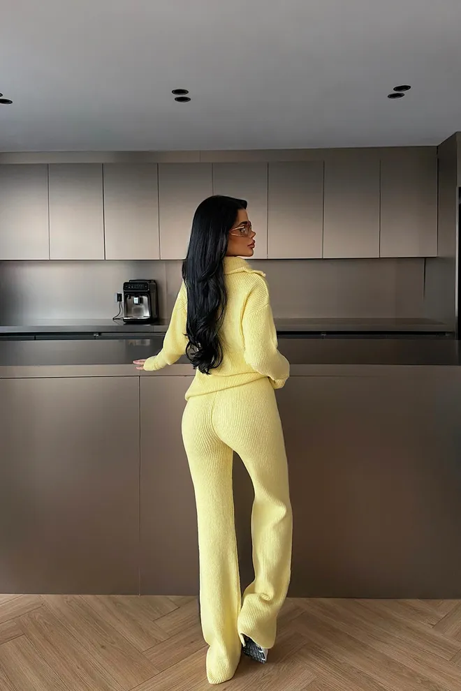 EYYO ATELIER Geltona Kasdienis Sportas Gatvės Rinkinys Didmeninė prekyba drabužiais Vasara