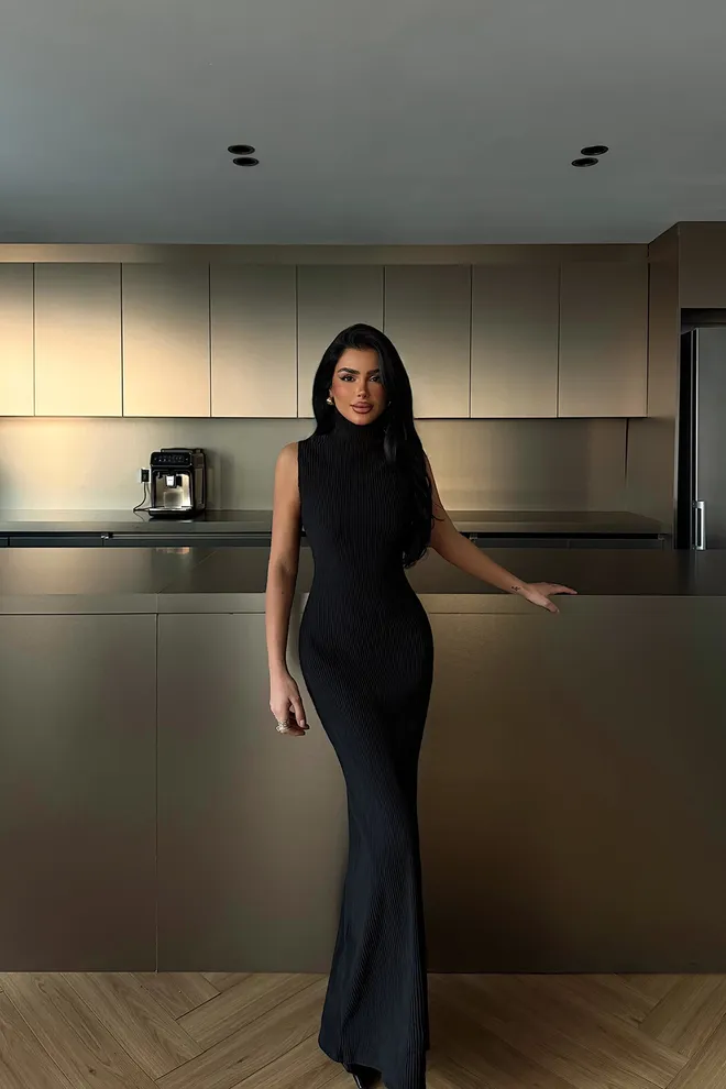 EYYO ATELIER Black Sexy Elegant Formal Bodycon Dress Wholesale Clothing Sexy