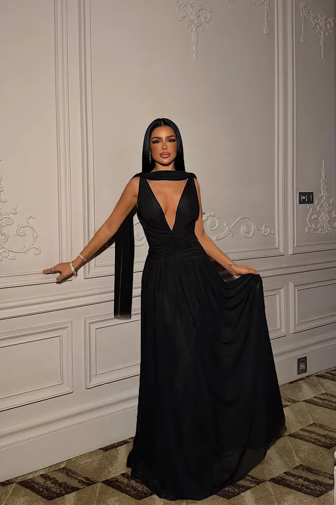 EYYO ATELIER Black Elegant Sexy Formal Glam Blazer Dress Wholesale Clothing 1