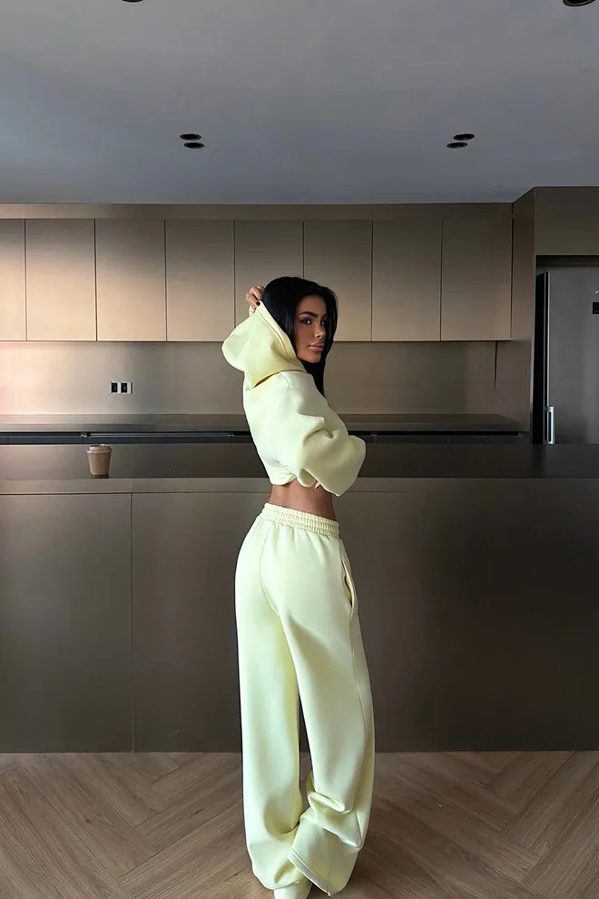 EYYO ATELIER Yellow Casual Sport Suit Wholesale Clothing Spring