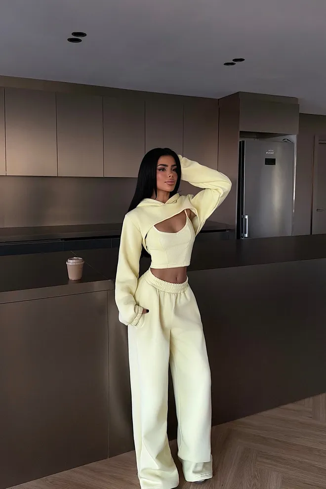 EYYO ATELIER جلس أصفر غير رسمي رياضات ملابس بالجملة غير رسمي