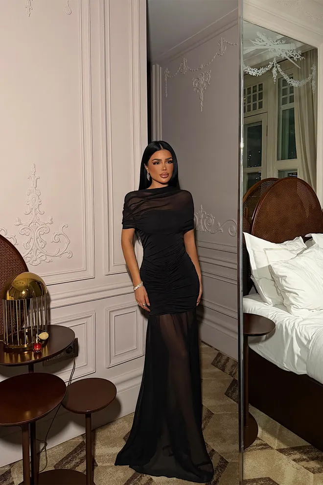 EYYO ATELIER Black Sexy Elegant Formal Glam Sheath Dress Wholesale Clothing 1