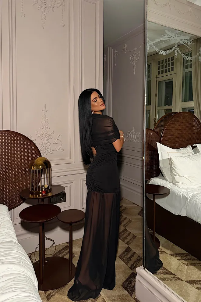 EYYO ATELIER Black Sexy Elegant Formal Glam Sheath Dress Wholesale Clothing Spring