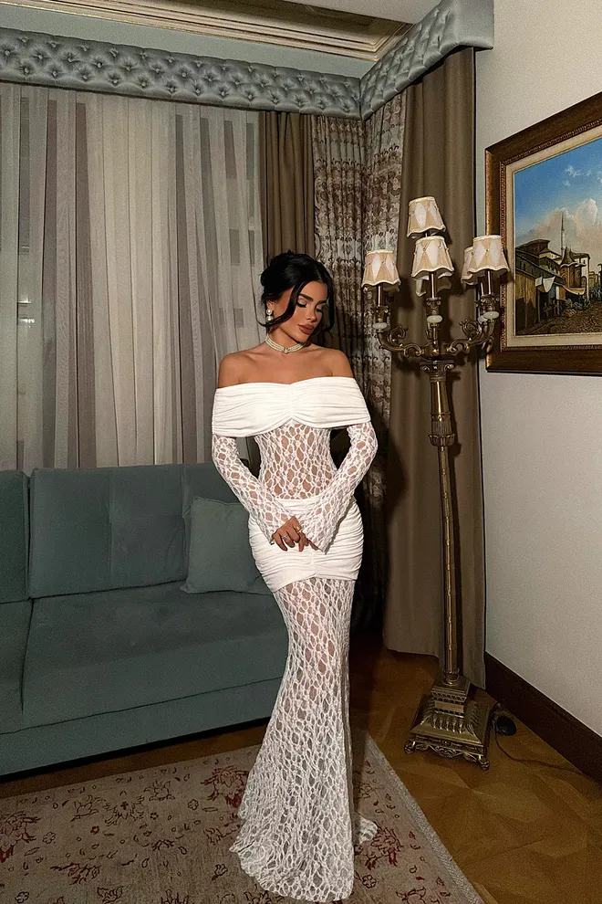 EYYO ATELIER Rochie Alb Sexy Elegant Formal Glam Îmbrăcăminte cu ridicata Cocktail
