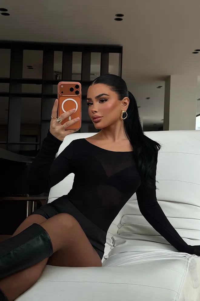 EYYO ATELIER Black Blouse With Off Shoulder Neck And Long Sleeves Wholesale Clothing Work