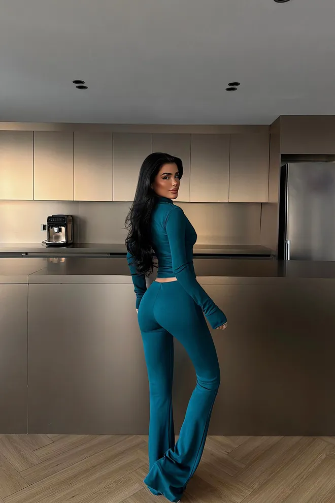 EYYO ATELIER Granatowy Zestaw Casual Sportowy Slim Fit Hurtowa sprzedaż odzieży Wiosna