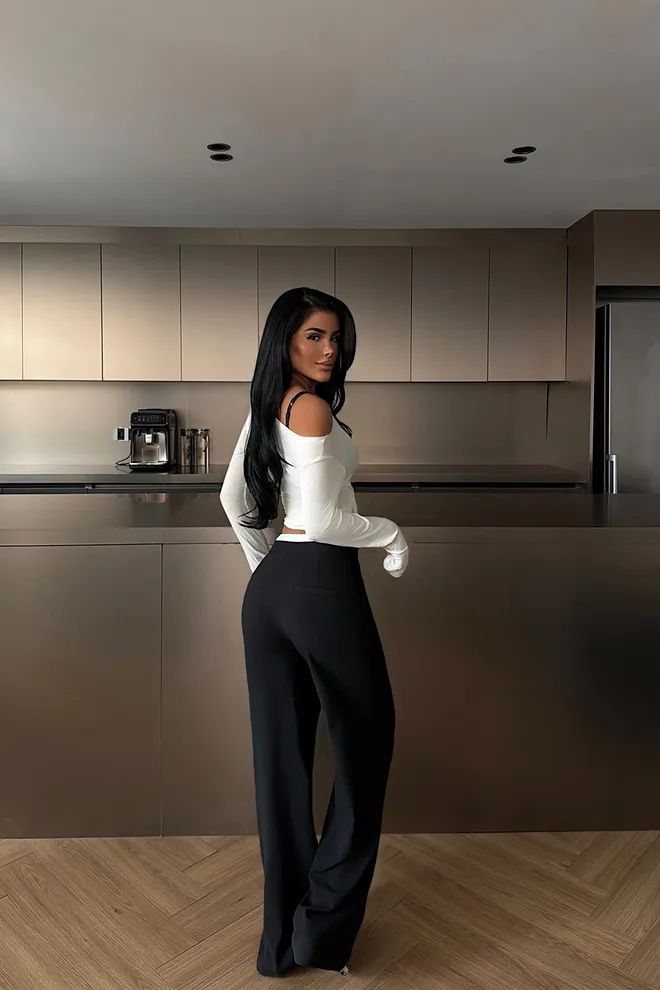 EYYO ATELIER Black Casual Sport Jogger Pants Wholesale Clothing Spring