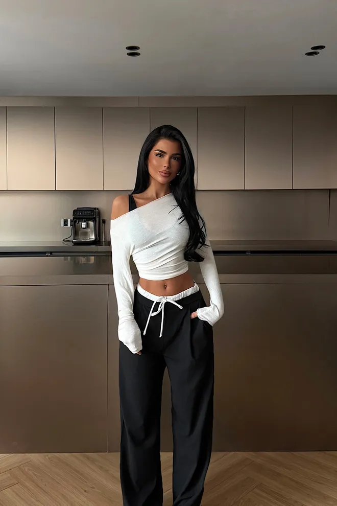 EYYO ATELIER Black Casual Sport Jogger Pants Wholesale Clothing Lounge