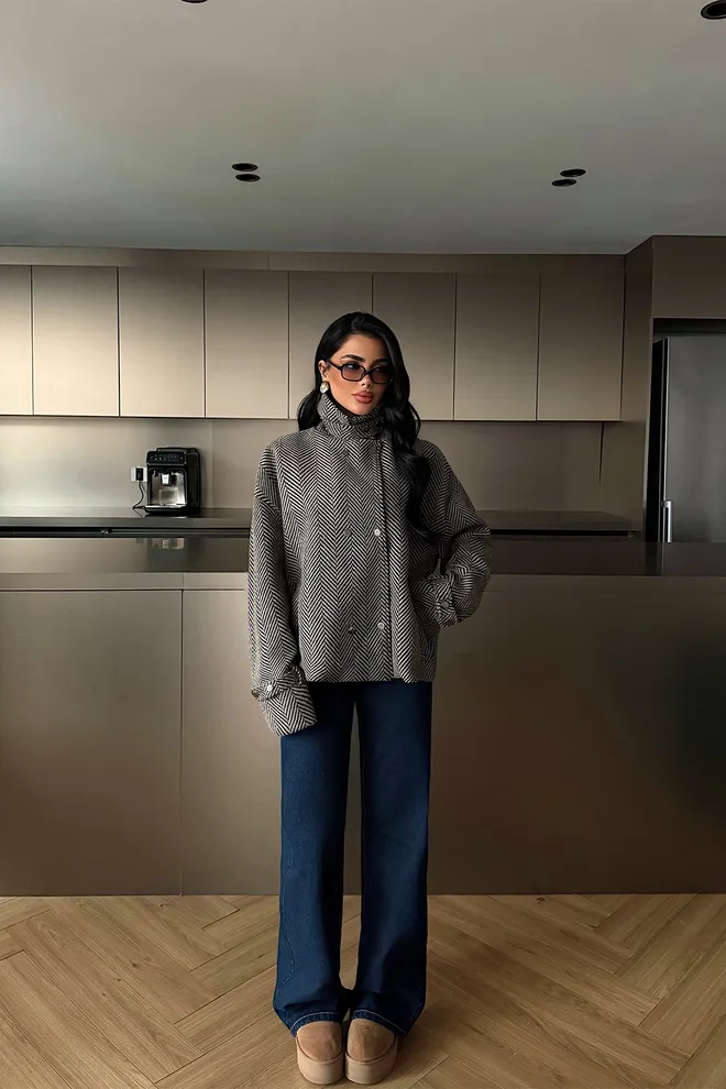 EYYO ATELIER Beige Double Breasted Blazer Jacket Wholesale Clothing Lounge