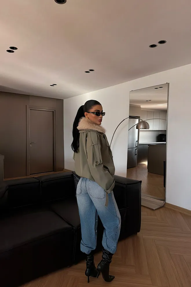 EYYO ATELIER Khaki Double Breasted Blazer Jacket Wholesale Clothing Spring