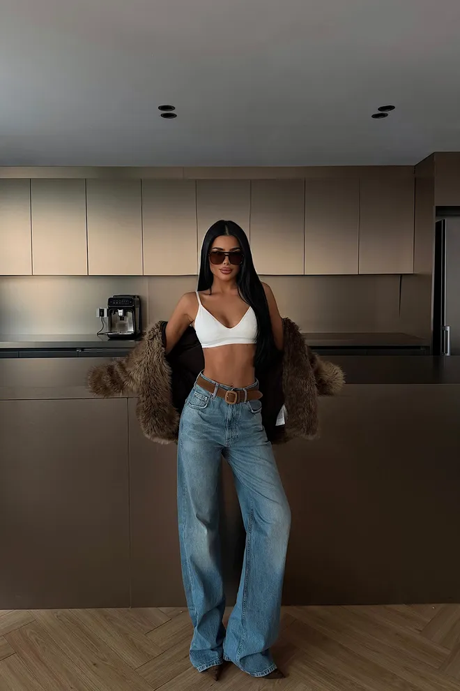 EYYO ATELIER Niebieskie Casual Seksowne Uliczne Jeansy Mom Hurtowa sprzedaż odzieży Casual