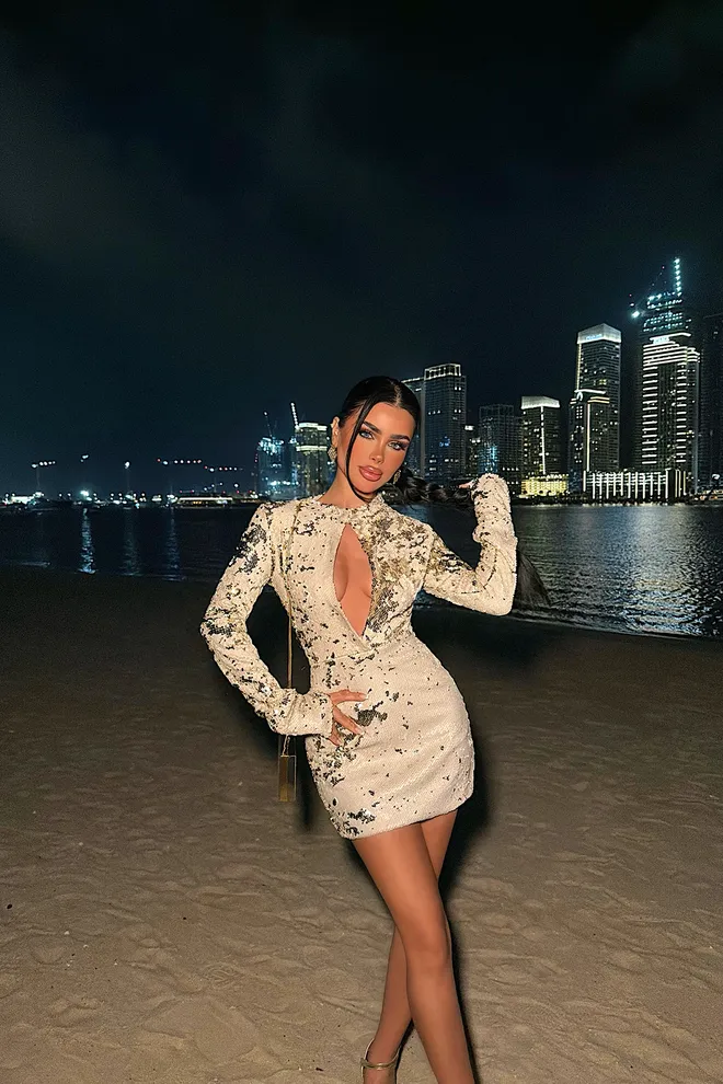 EYYO ATELIER Gold Sequined Sexy Bodycon Mini Dress Wholesale Clothing Sexy