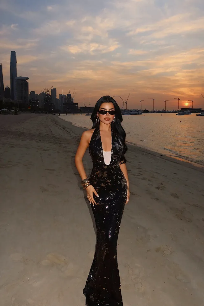 EYYO ATELIER Black Sleeveless Sequined Bodycon Dress Wholesale Clothing Sexy