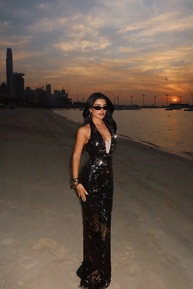 EYYO ATELIER Μαύρο Αμάνικο Sparkling Bodycon Φόρεμα Χονδρικό εμπόριο ενδυμάτων Κοκτέιλ