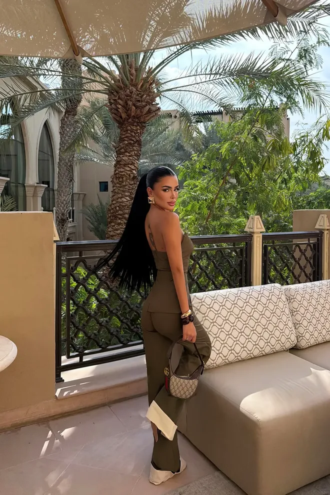 EYYO ATELIER Khaki Set For Work Party Evening Wholesale Clothing Sexy