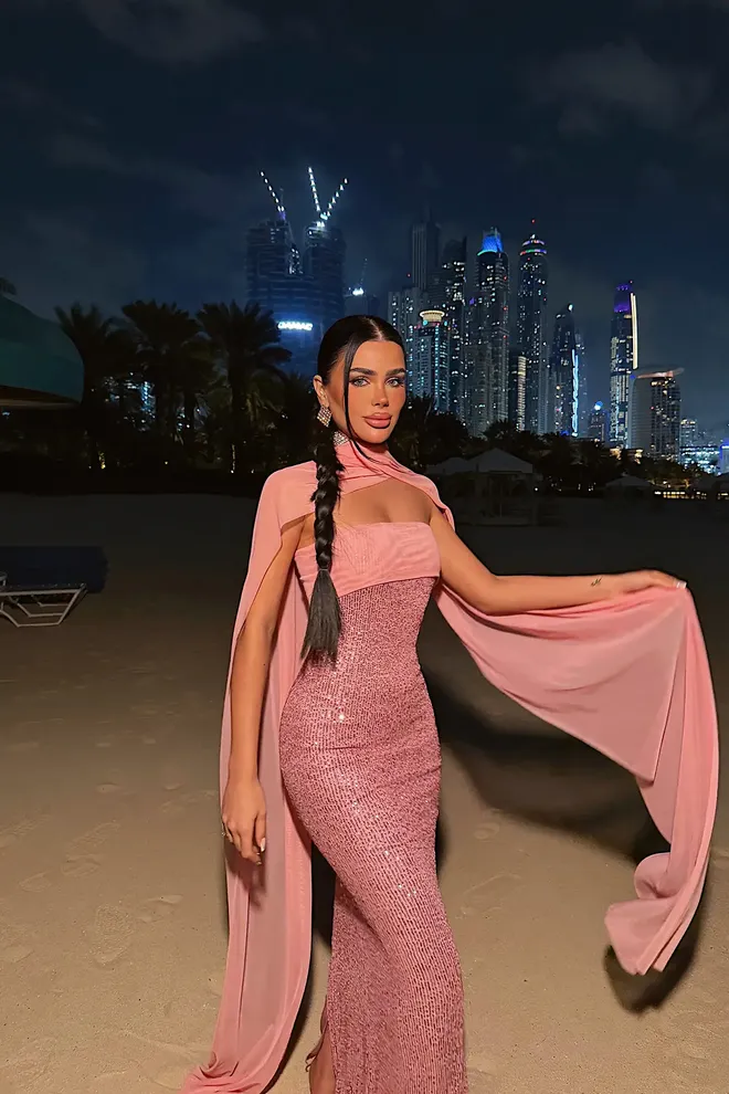 EYYO ATELIER Elegant Pink Strapless Bodycon Maxi Dress Wholesale Clothing Sexy